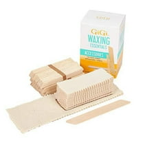 GIGI Waxing Essentials Kit | Face  Body Hair Waxing  Hair Removal | 100 Wax Applicators and 100 Natural Muslin Epilating Strips