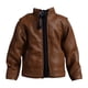 thumbnail image 1 of Figura a escala 1/12, chaqueta de cuero sintético, ropa de muñeca hecha a mano, disfraz para acción de 6 pulgadas Marrón, 1 of 9