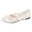 White, variant on Mesh Mary Jane Shoes Women Floral Embroidery Pointed Toe Ballet Flat Shoes Elastic Band Slip on Casual Summer Dress Shoes Pink Size 7.5