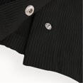 thumbnail image 2 of Rexolia Women’s Cropped Corduroy Button Down Jacket Long Sleeve Casual Fall Outerwear Black L, 2 of 3