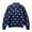 Navy, variant on Womens Denim Collar Dot Print Loose Knit Pullover Sweater, Polka Dot Collared Long Sleeve Soft Knit Pullover Top, Relaxed Loose Knit Sweater with Denim Collar for Fall Winter Daily Wear Black