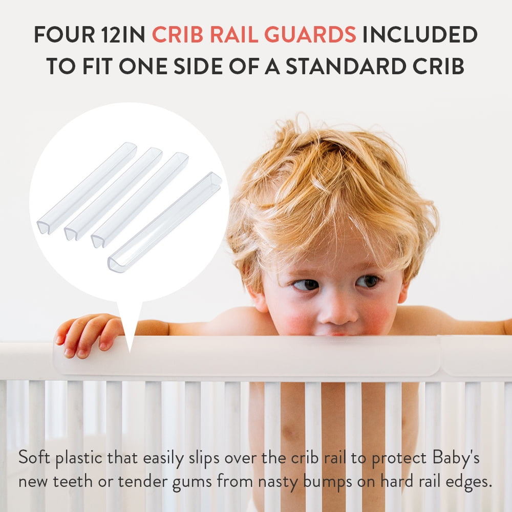 Plastic crib top rail protector