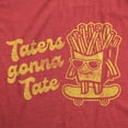 thumbnail image 2 of Womens Taters Gonna Tate T Shirt Funny French Fries Skateboarding Graphic Tee Womens Graphic Tees, 2 of 7