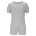 thumbnail image 4 of Xysaqa Men's Soft Pajama Set Trendy Lightweight Comfy Ice Silk Textured Loose Fits Short Sleeve Shirt + Shorts Set Summer Clothes for Men 2X 3X 4X, 4 of 6