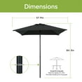 thumbnail image 3 of Mainstays Outdoor 5' Black Square Market Patio Umbrella, Push-Up Only Function, 3 of 6