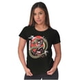 thumbnail image 4 of Traditional Skeleton Geisha Savage Womens Slim Fit Graphic Tee Brisco Brands S, 4 of 5