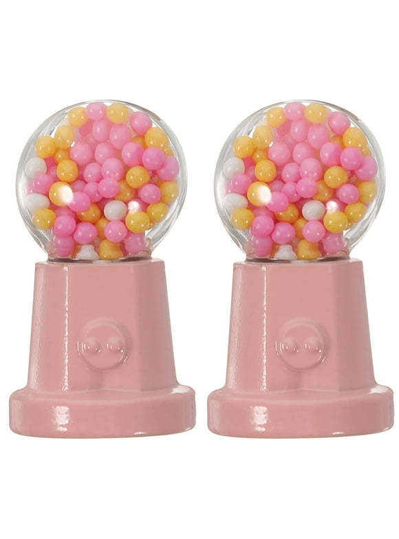 Set of 2 Mini Candy Machine Miniature Toys Accessories Doll House Furniture Gumball Twisters Dispenser Child