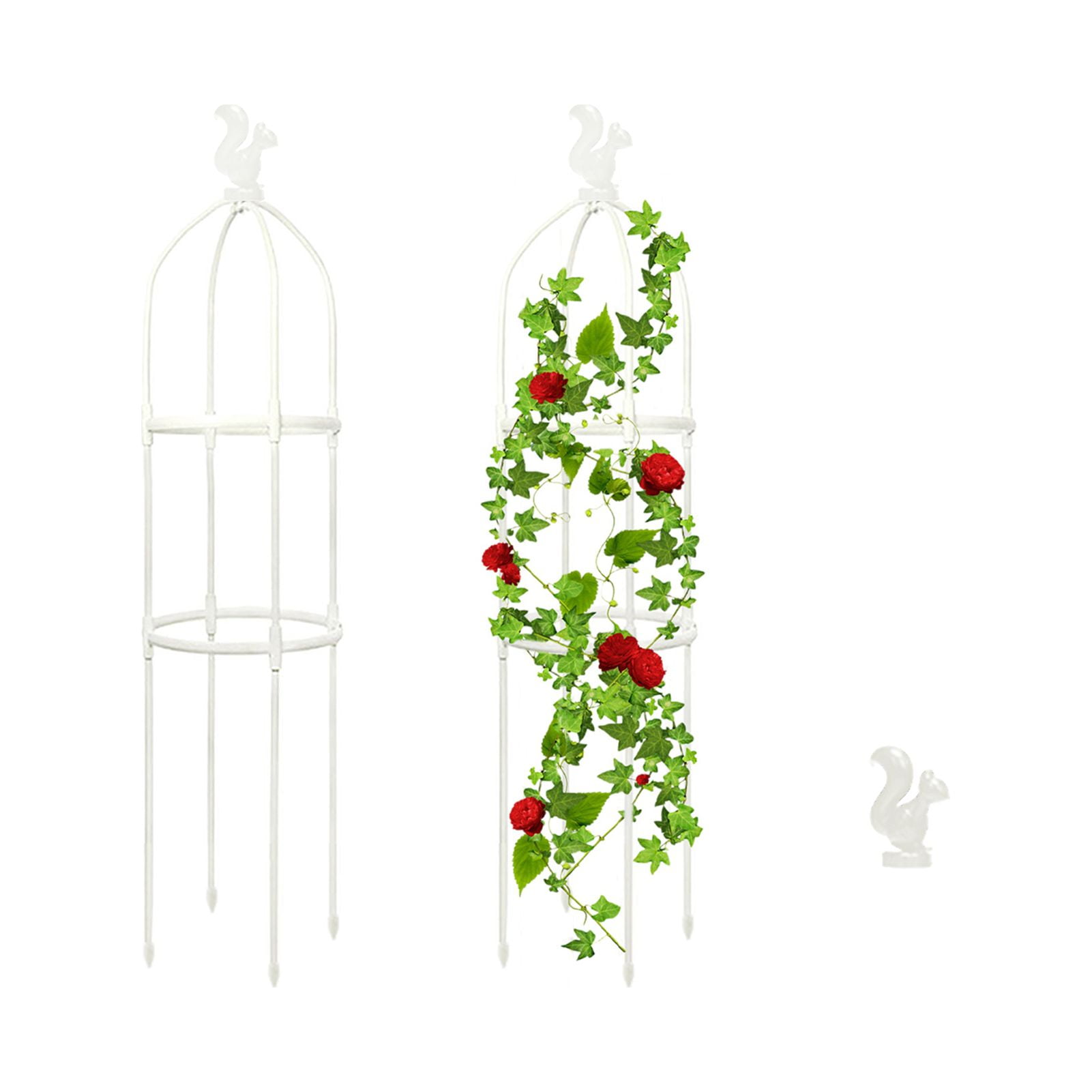 MUYAPAY Lot De 6 Treillis Pour Plantes Grimpantes - Supports Mini Jardin Extérieur & Intérieur Vert Foncé