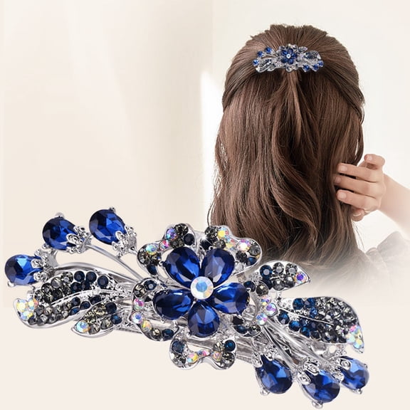 Elegant Rhinestone Wedding Hair Clip Bridal Barrettes with Cz Stones for Women's Headwear Accessories