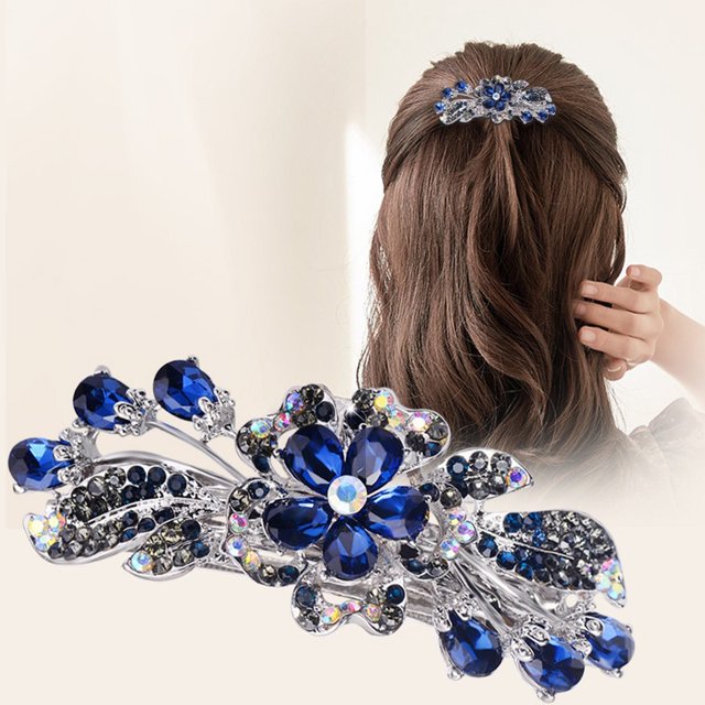 Barrettes 2 Hair Accessory for Featuring Rhinestone Wedding Clip and Elegant Headwear