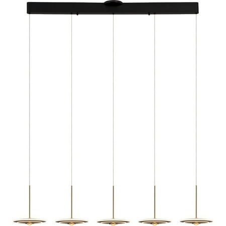 

Comely PageOne Lighting Uranas 14.00 pound Satin Dark Gray Antique Brass LED Pendant