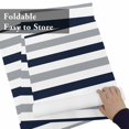 thumbnail image 6 of Minimalist Gray Navy Blue Stripe Placemats Set of 6,Wipeable Washable Table Mats for Dining Tables, Modern Contrast Color Block Place Mats for Kitchen Event Party Tabletop Decor, 6 of 9