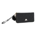thumbnail image 3 of Unique Bargains 1 Pc Coin Purse Wallet Portable Rhombus Check Wristband Plush Pom Zip Coin Purse Pouch Black, 3 of 5