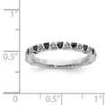 thumbnail image 5 of 925 Sterling Silver Stackable Expressions Hearts Black & White Diamond Ring Size: 9; for Adults and Teens; for Women and Men, 5 of 5