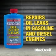 (6 pack) BlueDevil Oil Stop Leak 8 oz - Permanent Engine Oil Leak Sealer