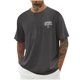 thumbnail image 1 of Mens Camisas de Manga Corta Impresión Casual Deportes Cuello Redondo Blusa, Poliéster Ligero para la Primavera Verano Al Aire Libre Uso Diario, 1 of 4
