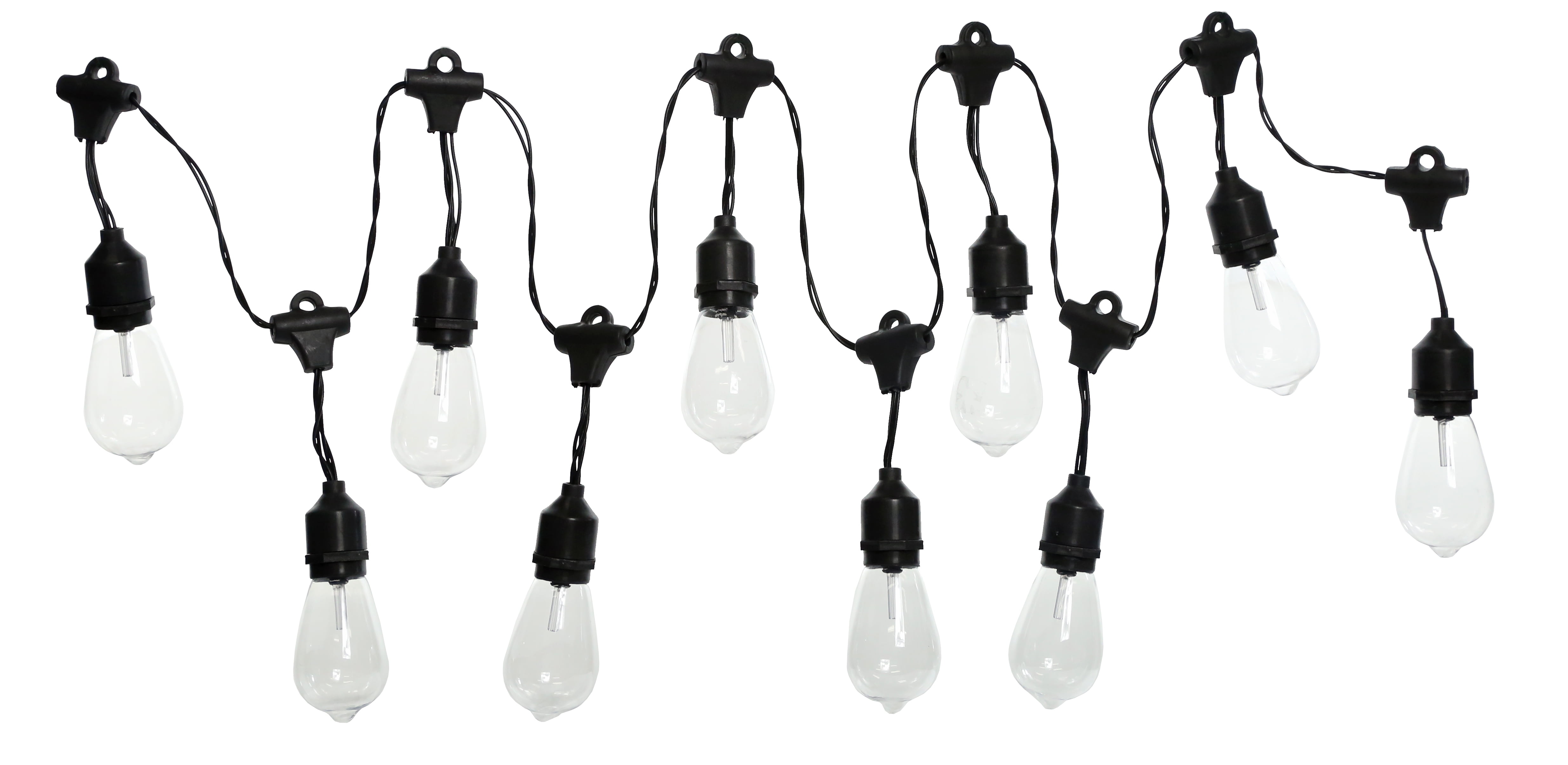 Alpine 10 Edison Shell String Lights w/ Timer, 4 Inch Tall Walmart