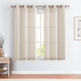 thumbnail image 1 of Cortinas Jinchan Cortas de Lino Natural 160x100 cm Beige 2 Paneles, 1 of 6