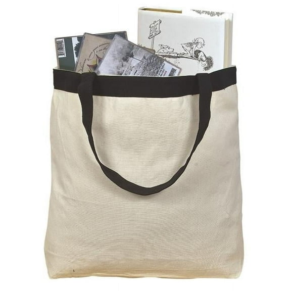 Debco E2008 Tote Bag - Natural with Black Handles