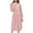Pink, variant on qolati Women Bathrobe Cotton Kimonos Long Sleeve Knitted Lightweight Soft Sleepwear V-Neck Nightgown with Belted Casual Ladies Loungwear Robes for women