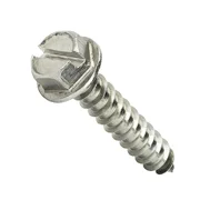 #8 x 1/2 Type A Self-Tapping Screws/Slotted/Hex Washer Head / 18-8 Stainless Steel