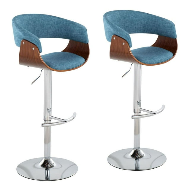 LumiSource Vintage Mod Adjustable Barstool Set Of 2