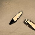 thumbnail image 5 of Zapatos de mujer de diseño, puntera puntiaguda, zapatos plateados de moda, sandalias de piel de oveja con tacón medio, zapatos de mujer cómodos y versátiles, 5 of 5