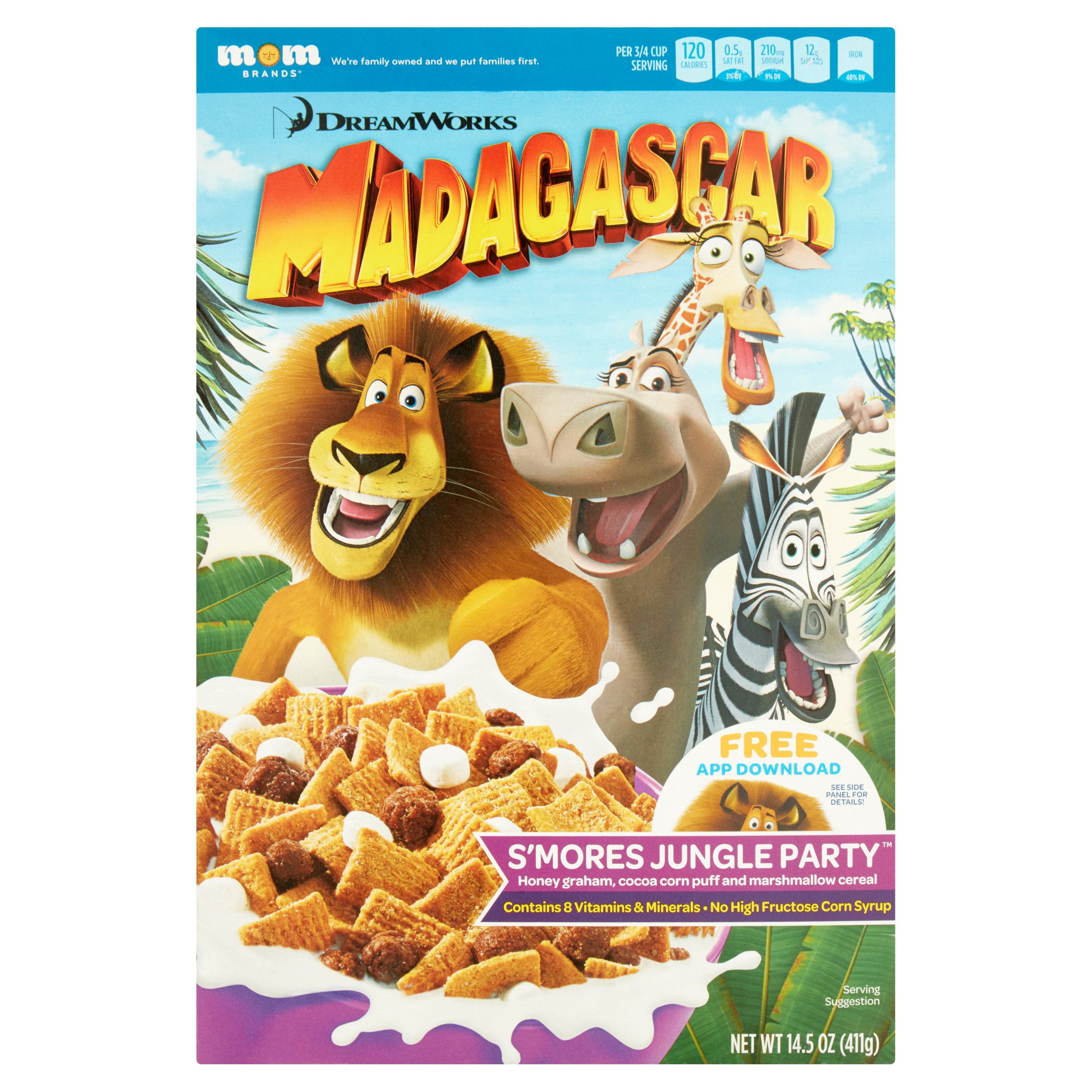 Mom DreamWorks Madagascar S'mores Jungle Party Cereal, 14.5 oz