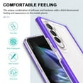 thumbnail image 7 of SaniMore for Samsung Galaxy Z Fold 4 Crystal Clear [Not Yellowing Technology] Case, Hard PC & TPU Bumpers Case with Wireless Charging Shockproof Protective Case for Samsung Z Fold 4, Purple, 7 of 7