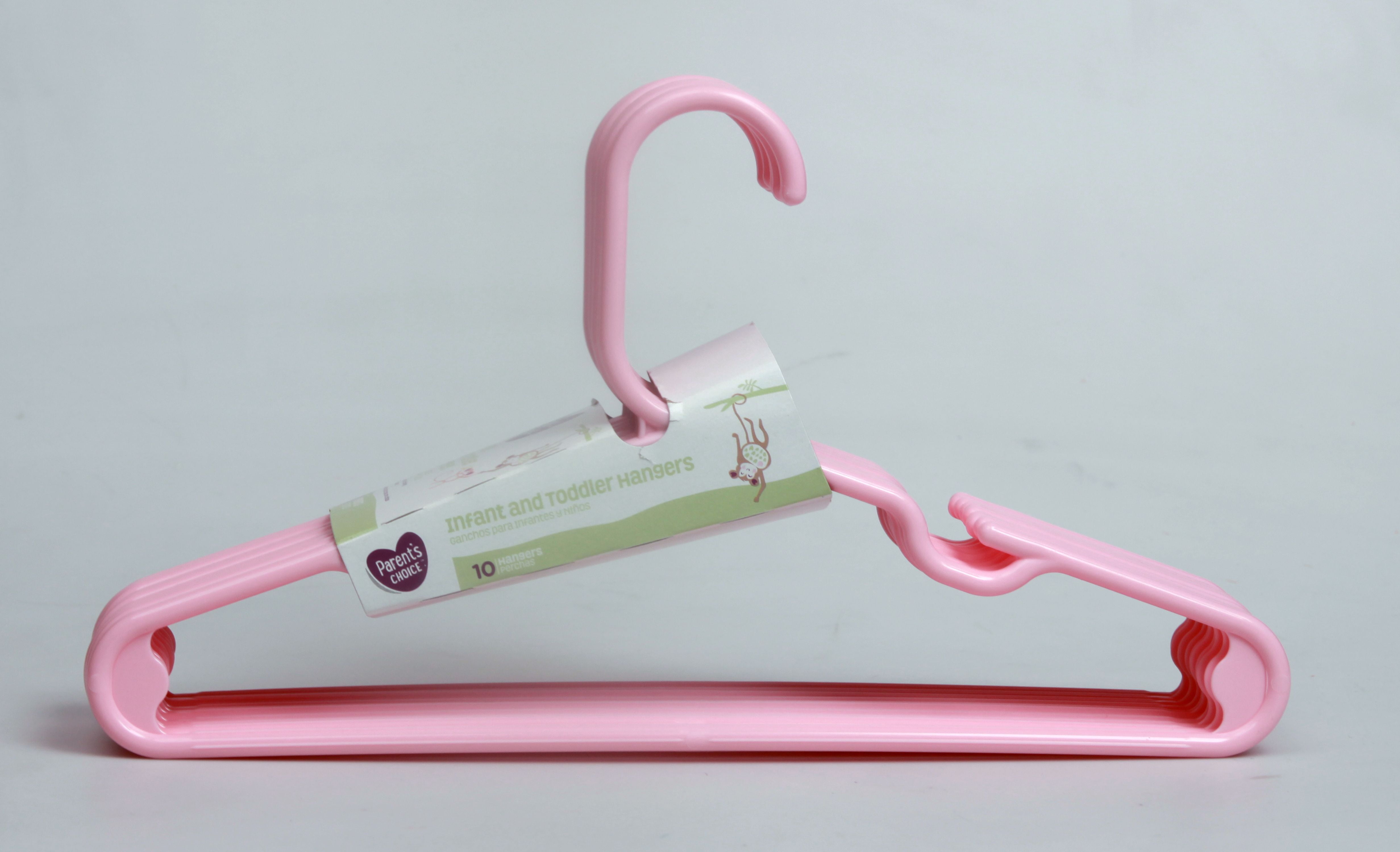 Parent's Choice Pink Infant & Toddler Hangers, 10 Pack