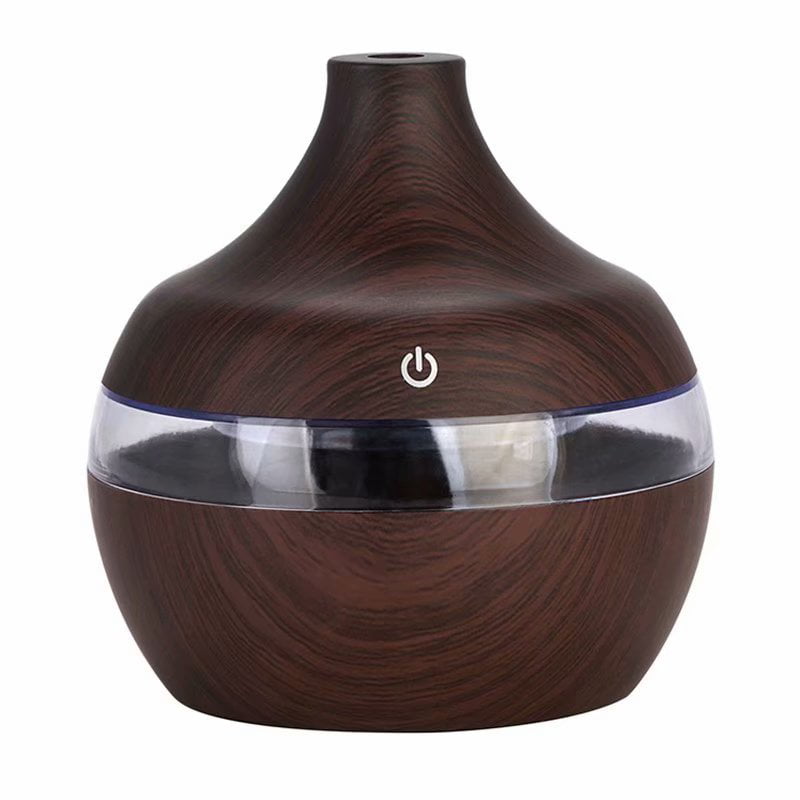 cicadi 7 Color Night Light Wood Grain Humidifier Ultrasonic Essential Oil Diffuser Humidifiers