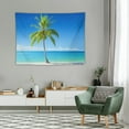 thumbnail image 2 of Nawypu  Wall Art Canvas Painting Palms and   Beach With Palm Trees on White Beaches and Blue Oceans Picture Poster Print Framed and Stretched Ready to Hang for Living Room 40x30inch, 2 of 7