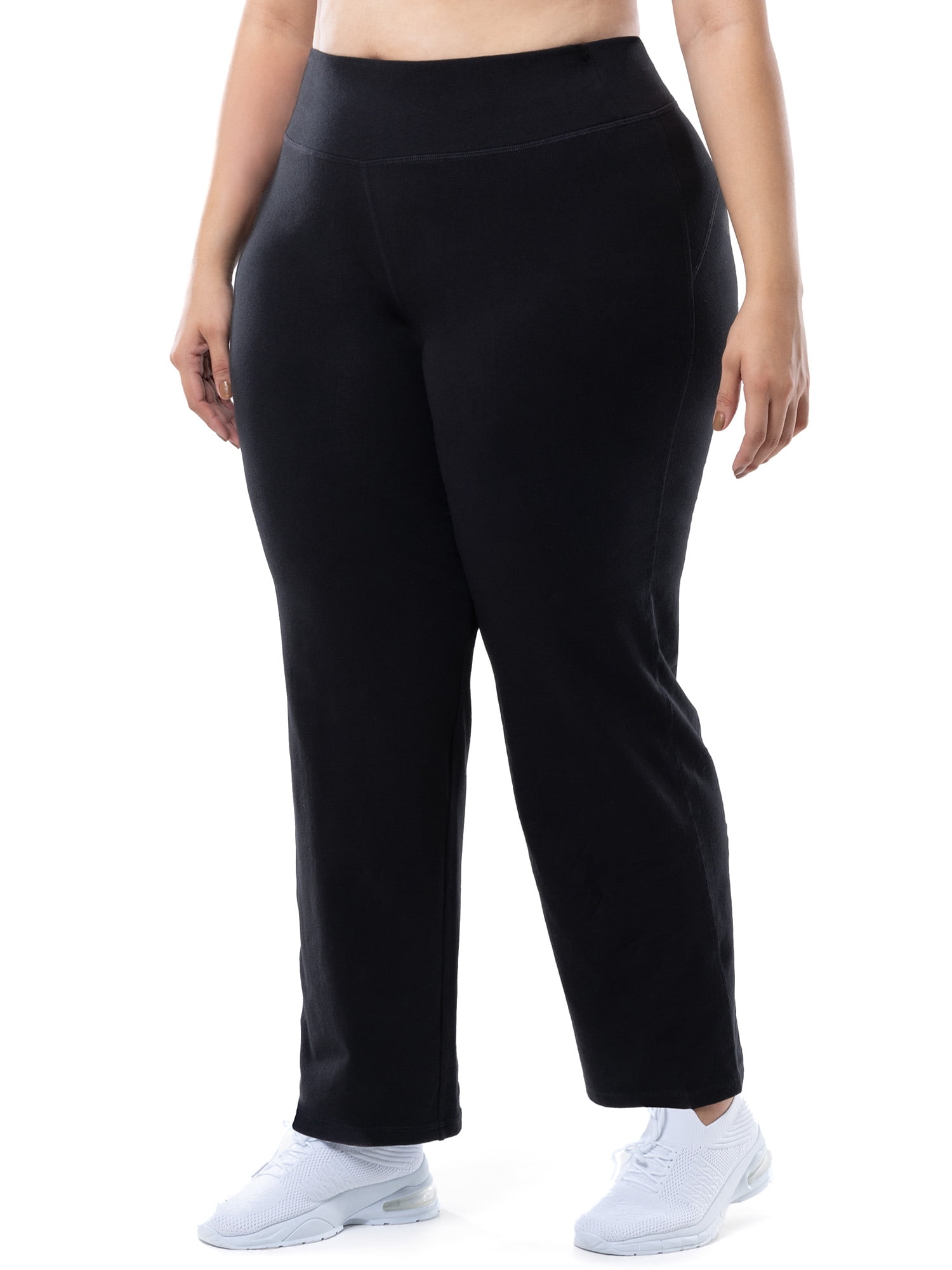 Athletic Works Women's Plus Size Core Active Relaxed Fit Pants, 2-Pack