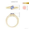 thumbnail image 5 of ANGARA Natural Tanzanite and Diamond Split Shank Ring in 14K Yellow Gold for Women (Size-7x5mm) | December Birthstone, Birthday, Anniversary, Jewelry Gift for Women | Natural Tanzanite Ring, 5 of 9