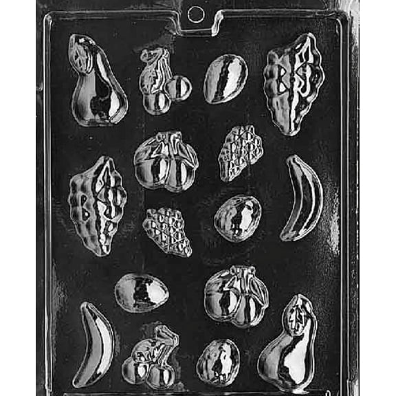 Grandmama's Goodies F011 Fruit Assortment Chocolate Candy Soap Mold with Exclusive Molding Instructions