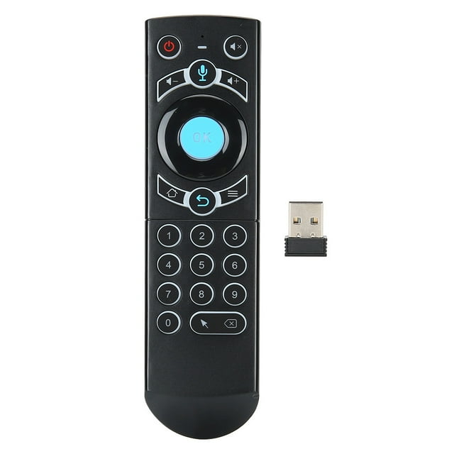 G21 USB inalámbrico retroiluminación Air Remote Mouse controlador de voz inteligente con giroscopio