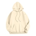 thumbnail image 4 of Sweat à Capuche Décontracté à Manches Longues et Col Rond Imprimé Lettre pour Femmes avec Poche et Cordon de Serrage (2) Tunique à Fermeture Éclair, 4 of 6
