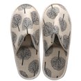 thumbnail image 4 of Disposable Slippers Non-Slip Fleece Cloth Closed Toe Spa Slippers for Hotel, Travel, Guest and Home Portable Disposable Tree Leaf Print Closed Toe Slippers Hotel Travel SPA Shoes, 4 of 8