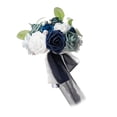 thumbnail image 5 of Tachiuwa Wedding Bridal Bouquet Decor Boho Rustic Tossing Bouquet Artificial Rose Flowers for Wedding Party Festival Valentine's Day , Blue, 5 of 9