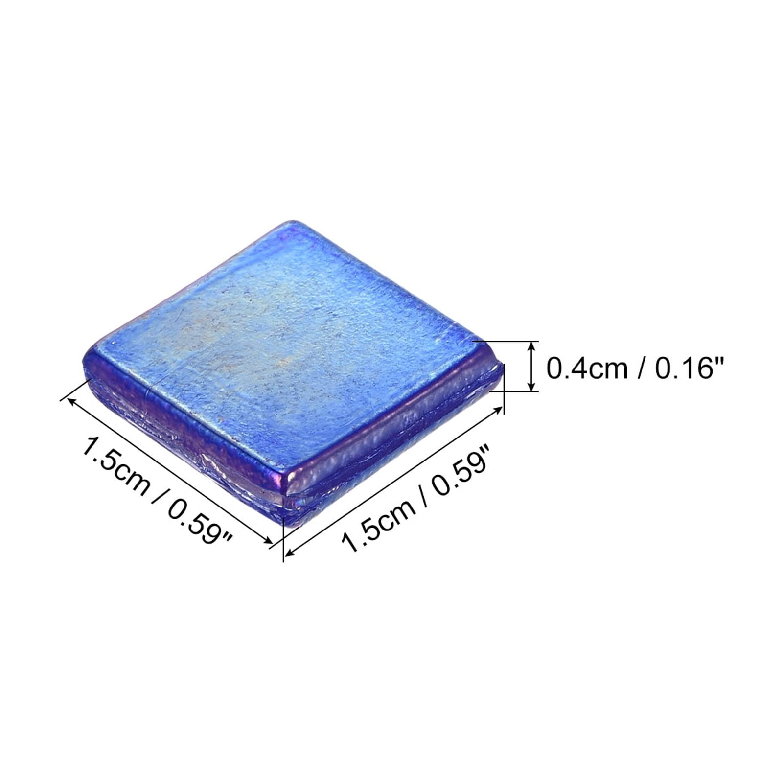 Uxcell 260Pcs Mosaic Tiles, Micro Glass Tiny Mini Mosaic Tile DIY Hobbies Handmade Crystal Free Stone Bright Navy Blue