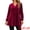 Red, variant on DARING DIVA Women's Velvet Top V Neck Long Sleeves Loose Blouse XL Red