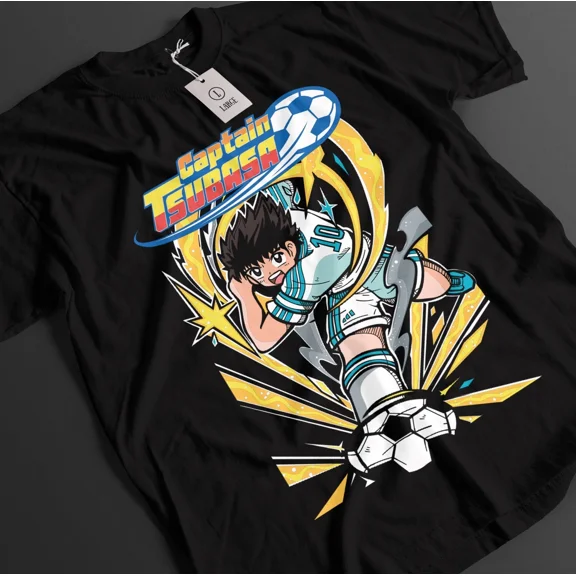VINTAGE Captain Tsubasa Shirt Hyuga Tshirt Wakabayashi T-Shirt Misugi Soccer Anime Tee