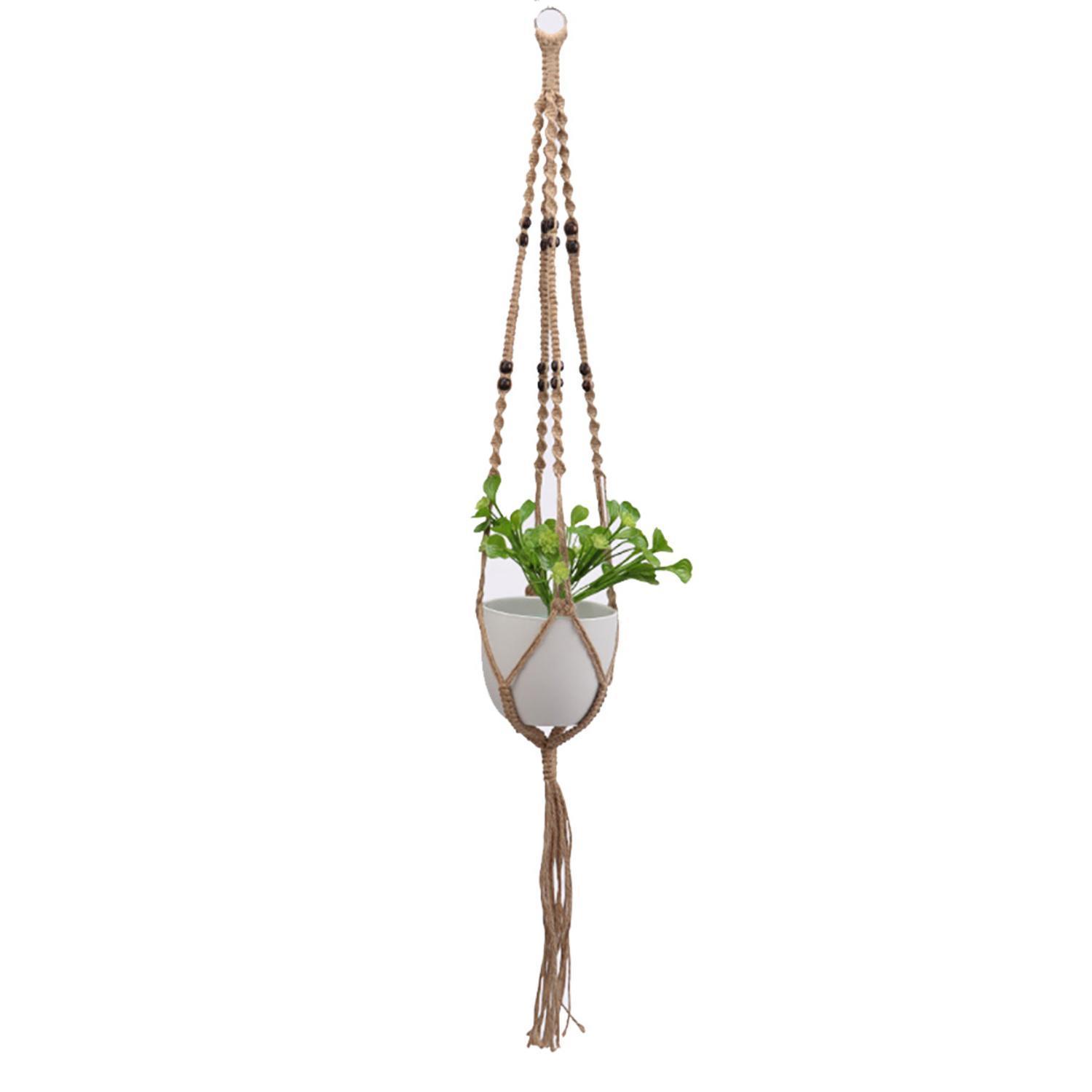 Patio Gardening Handmade Sling Plant Hanging Flower Pot Hanging Basket