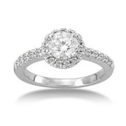 1-1/4 Carat Diamond 14kt White Gold Ring — Luna