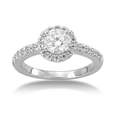 1-1/4 Carat Diamond 14kt White Gold Ring — Luna