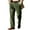 Army Green, variant on Men's Velvet Trousers Fashion Casual Holiday Solid Color Dress Pants with Pockets