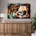 thumbnail image 2 of Aaroca Abstract Wall Art Colorful Portrait Canvas Prints Picture Modern Pop Bedroom Decor Black Woman Artwork Painting for Living Room Vintage Egyptian Poster Home Decoration Set of 3, 2 of 4