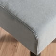 thumbnail image 4 of GDF Studio Percival Contemporary T Stitch Dining Chairs, Set of 2, Light Gray Fabric and Dark Brown, 4 of 9
