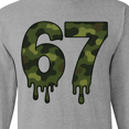 thumbnail image 4 of Inktastic Camouflage Number 67 Drip Pattern Long Sleeve T-Shirt, 4 of 5