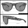 thumbnail image 3 of Rubberized Matte Tortoise Iconic Classic Horn Rim Hipster Sunglasses [Solid Black], 3 of 8